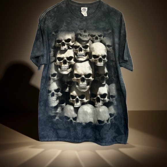 The Mountain Other - The Mountain Shirt Sz L Skull Bones Breakthrough Mens Graphic Tee Tie Dye NWOT